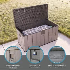 LIFETIME 568L Outdoor Storage Deck Box - Rough-Cut Brown 11 LIFETIME 568L Outdoor Storage Deck Box - Rough-Cut Brown -Garden Tool Store 13997406 2694999835302845