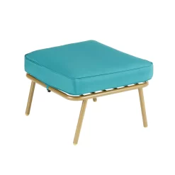 Omari Metal Garden Corner Sofa Set - Teal & Gold -Garden Tool Store 14005699 1405022704726583