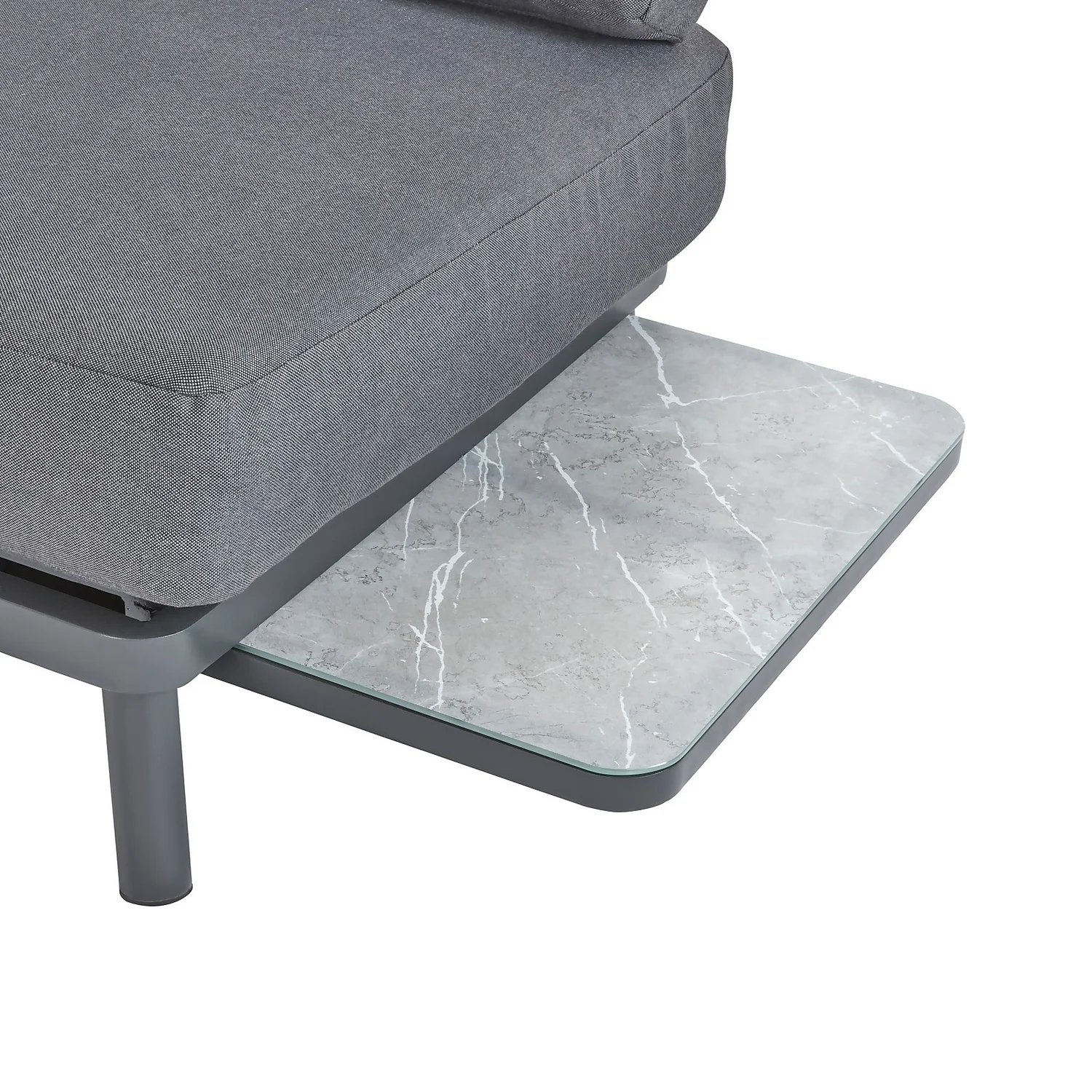 Heba Grey Metal Garden Corner Sofa Set 7 Heba Grey Metal Garden Corner Sofa Set - Image 7