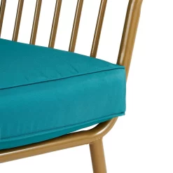 Omari Metal Garden Sofa Set - Teal & Gold -Garden Tool Store 14005703 6735022638292255