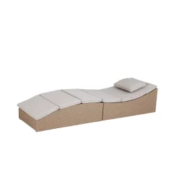 Natural Folding Rattan Sun Lounger 14 Natural Folding Rattan Sun Lounger -Garden Tool Store 14005776 1735022649706844