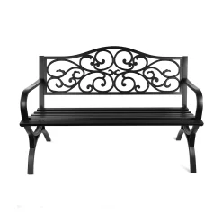 Ornate Metal Garden Bench