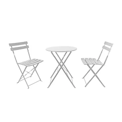 Millie Metal Bistro Set - Grey