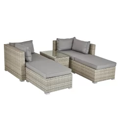 Cairo Grey Rattan Effect Garden Sofa Set 15 Cairo Grey Rattan Effect Garden Sofa Set -Garden Tool Store 14005786 1105022103051854