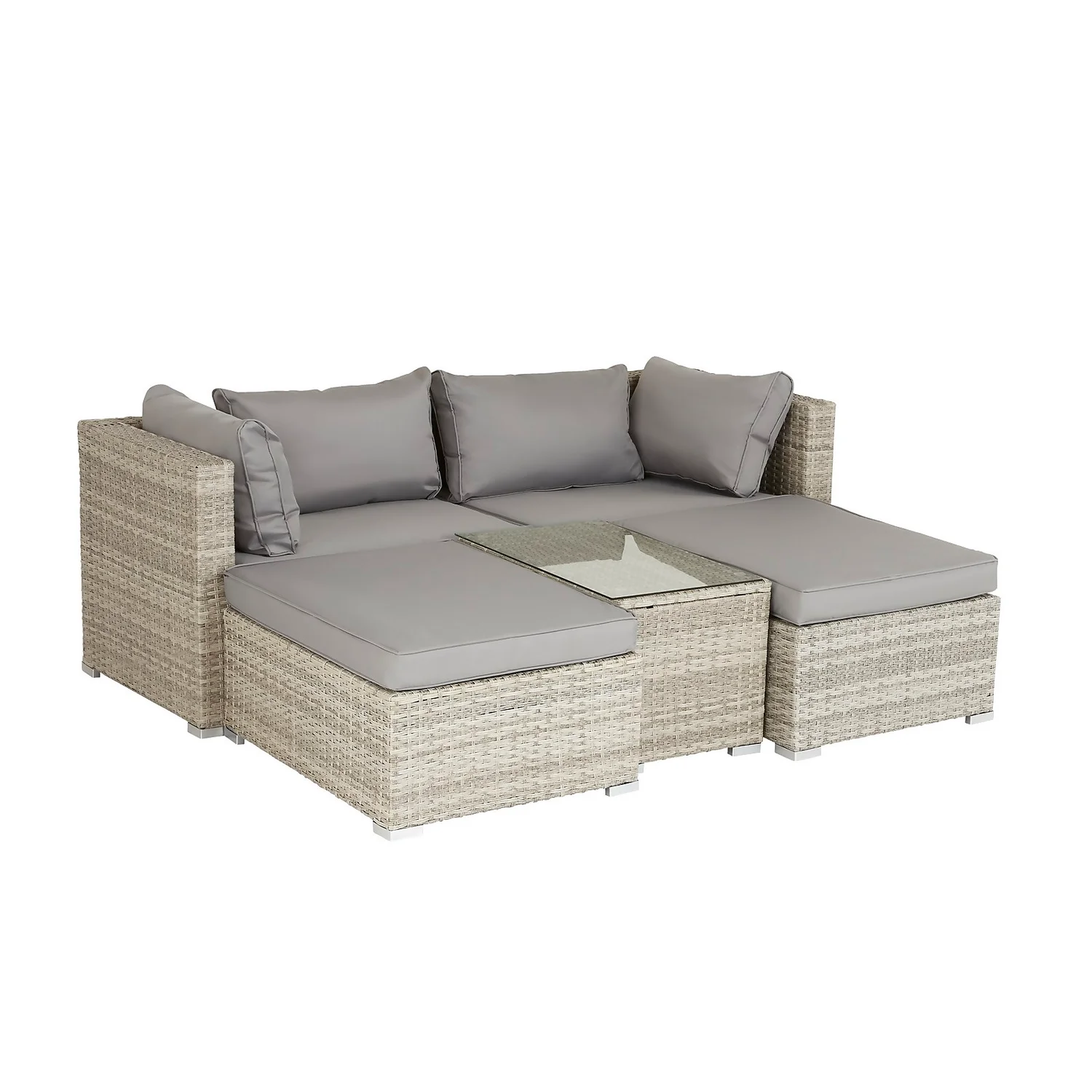 Cairo Grey Rattan Effect Garden Sofa Set 2 Cairo Grey Rattan Effect Garden Sofa Set - Image 2