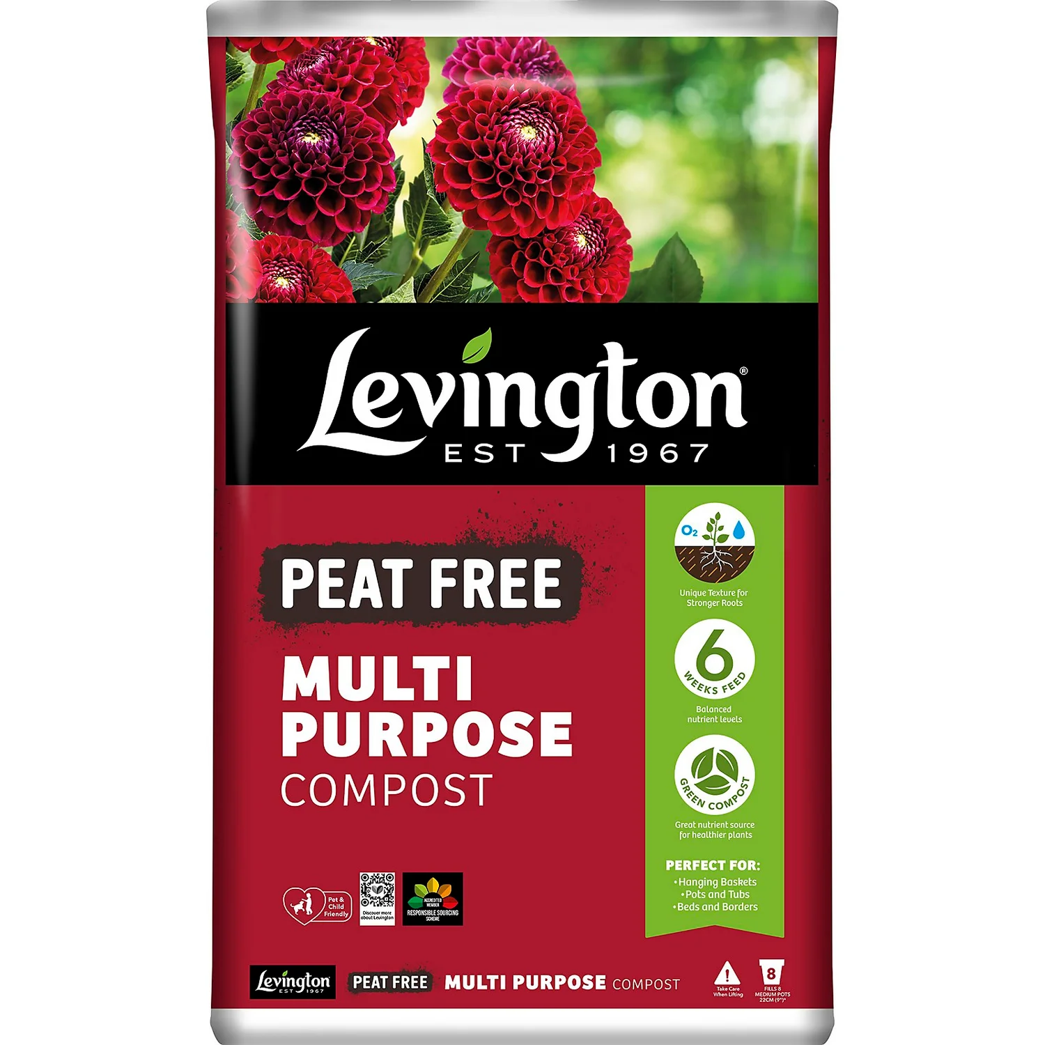 Levington Peat Free Multi Purpose Compost 40L 1 Levington Peat Free Multi Purpose Compost 40L
