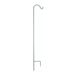Single Shepherd Garden Hook 84 Inch - Black