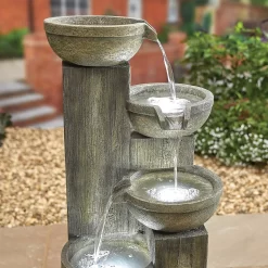 Stylish Fountain Ash Columns Water Feature With LEDs 9 Stylish Fountain Ash Columns Water Feature With LEDs -Garden Tool Store 14519359 4105047822611828