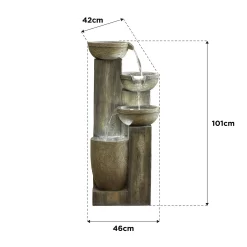 Stylish Fountain Ash Columns Water Feature With LEDs 11 Stylish Fountain Ash Columns Water Feature With LEDs -Garden Tool Store 14519359 5615047822695786