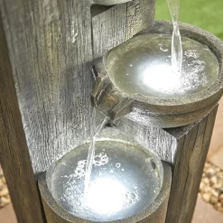Stylish Fountain Ash Columns Water Feature With LEDs 10 Stylish Fountain Ash Columns Water Feature With LEDs -Garden Tool Store 14519359 9495047822654713