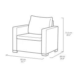 Keter California 2 Seater Outdoor Balcony Deluxe Garden Furniture Set - Graphite With Grey Cushions 14 Keter California 2 Seater Outdoor Balcony Deluxe Garden Furniture Set - Graphite With Grey Cushions -Garden Tool Store 14539592 1535041802417805