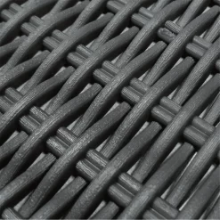 Keter California 5 Seater Double Sofa Outdoor Garden Furniture Lounge Set - Graphite With Grey Cushions -Garden Tool Store 14539597 1165041801652007